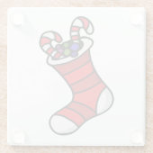 クリスマスストッキング ガラスコースター (裏面)