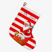 クリスマスストッキング、クリスマスサンタ ラージクリスマスストッキング (正面 (吊り時))