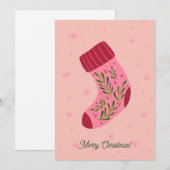 クリスマスストッキング シーズンカード (正面/裏面)