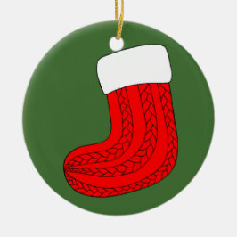 クリスマスストッキング セラミックオーナメント