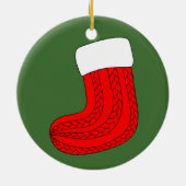 クリスマスストッキング セラミックオーナメント (裏面)