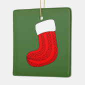 クリスマスストッキング セラミックオーナメント (左)