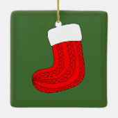 クリスマスストッキング セラミックオーナメント (裏面)