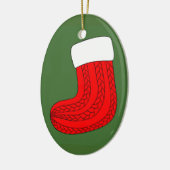 クリスマスストッキング セラミックオーナメント (左)