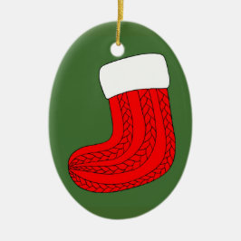 クリスマスストッキング セラミックオーナメント