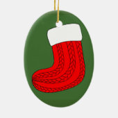 クリスマスストッキング セラミックオーナメント (裏面)