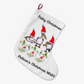 クリスマスストッキング、ペリカン ラージクリスマスストッキング (正面 (吊り時))