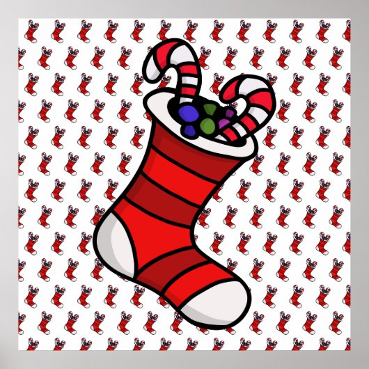 クリスマスストッキング ポスター (正面)