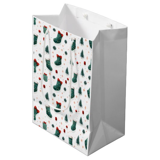 クリスマスストッキング ミディアムペーパーバッグ (正面アングル)