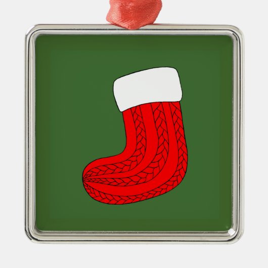 クリスマスストッキング メタルオーナメント (正面)