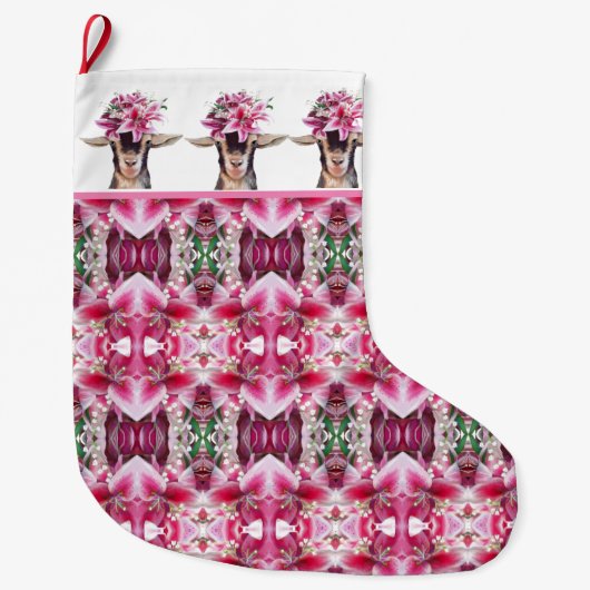 クリスマスストッキング – ヤギのリリー (正面)