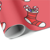 クリスマスストッキング ラッピングペーパー (ロールコーナー)