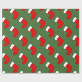 クリスマスストッキング ラッピングペーパー (フラット)