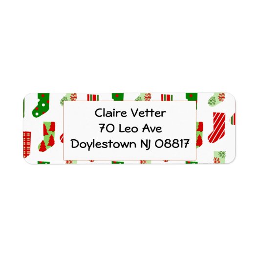 クリスマスストッキング ラベル (正面)