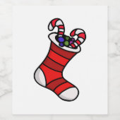 クリスマスストッキング ワインラベル (シングルラベル)