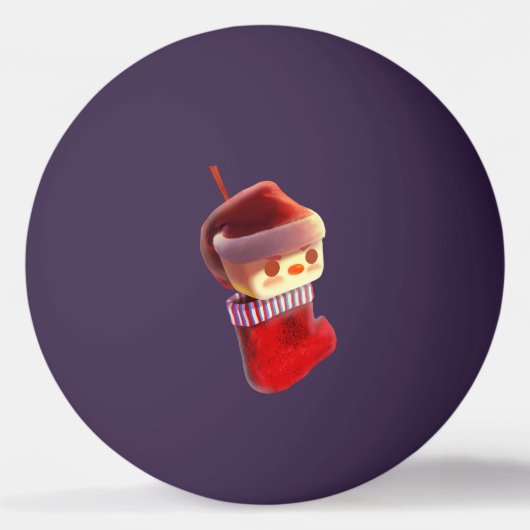 クリスマスストッキング 卓球ボール (正面)