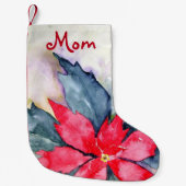 クリスマスストッキング – 名前 – Poinsettia Red (正面)