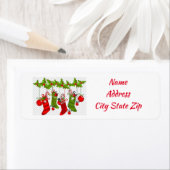 **クリスマスストッキング**差出人住所ラベル ラベル (インサイチュ)