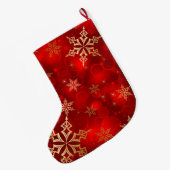 クリスマスストッキング/雪片 ラージクリスマスストッキング (裏面 (吊り時))