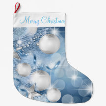 クリスマスストッキング/青オーナメント