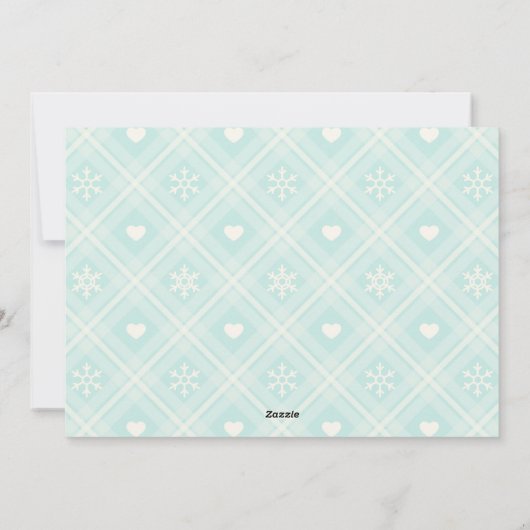 クリスマスストッキング 5 家族名 幸せ シーズンカード (裏面)