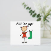 クリスマスストッキングFill 'er Up Tシャツ&ギフト シーズンカード (スタンド正面)