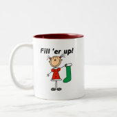 クリスマスストッキングFill 'er Up Tシャツ&ギフト ツートーンマグカップ (左)