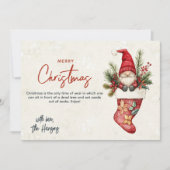 クリスマスストッキングIサンタメリークリスマスカスタム シーズンカード (正面)