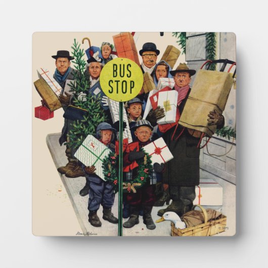 クリスマスストップのバス フォトプラーク (正面)