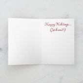 クリスマスストップのユーモア:戦い&調整おもしろい シーズンカード (内部)