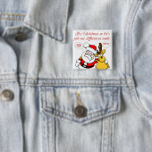 クリスマスストップのユーモア:戦い&調整おもしろい 缶バッジ (インサイチュ)