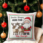 クリスマスストップサンタパーソナライズされたー クッション