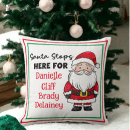 クリスマスストップサンタパーソナライズされた クッション