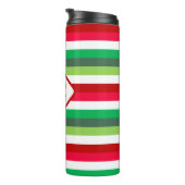 クリスマスストライプのいけなまたはカスタマイズ可能 タンブラー (回転右)