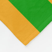 クリスマスストライプのの緑の金色の模様 フリースブランケット (角)