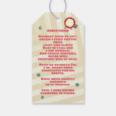 クリスマスストライプのクッキーかわいいシュガークッキーが瓶の中に混ぜ合う ギフトタグ (裏面)