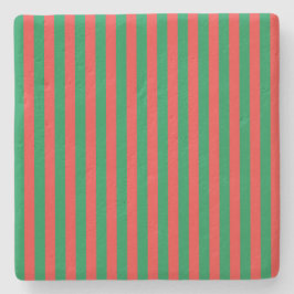 クリスマスストライプのコースター ストーンコースター