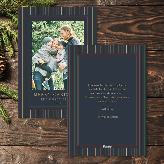 クリスマスストライプの写真1枚 シーズンカード