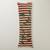 クリスマスストライプの ボディピロー (正面縦)