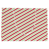 「クリスマスストライプの」 ラージペーパーバッグ (裏面)