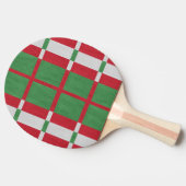 クリスマスストライプの 卓球ラケット (横)
