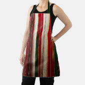 クリスマスストライプカラー金ゴールド赤い緑 エプロン (インサイチュ)