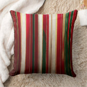 クリスマスストライプカラー金ゴールド赤い緑 クッション (ブランケット)