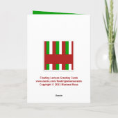 クリスマスストライプサンキューカード サンキューカード (裏面)