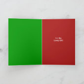 クリスマスストライプサンキューカード サンキューカード (内部)