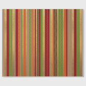 クリスマスストライプデザインラッピング紙 ラッピングペーパー (フラット)