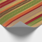 クリスマスストライプデザインラッピング紙 ラッピングペーパー (角)