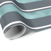 クリスマスストライプパターンティール(緑がかった色)ID862 ラッピングペーパー (ロールコーナー)