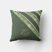 クリスマスストライプパターン緑/白ID862 クッション (裏面)