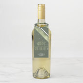 クリスマスストライプパターン緑/白ID862 ボトルネックタグ (ボトル)